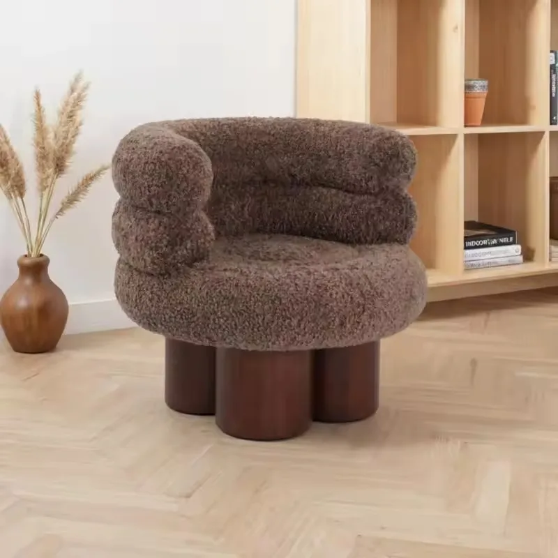 JP Classic Walnut Base Designer Chair Wool