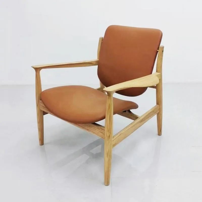 JP Italian Minimalist Solid Wood Sofa Chair,