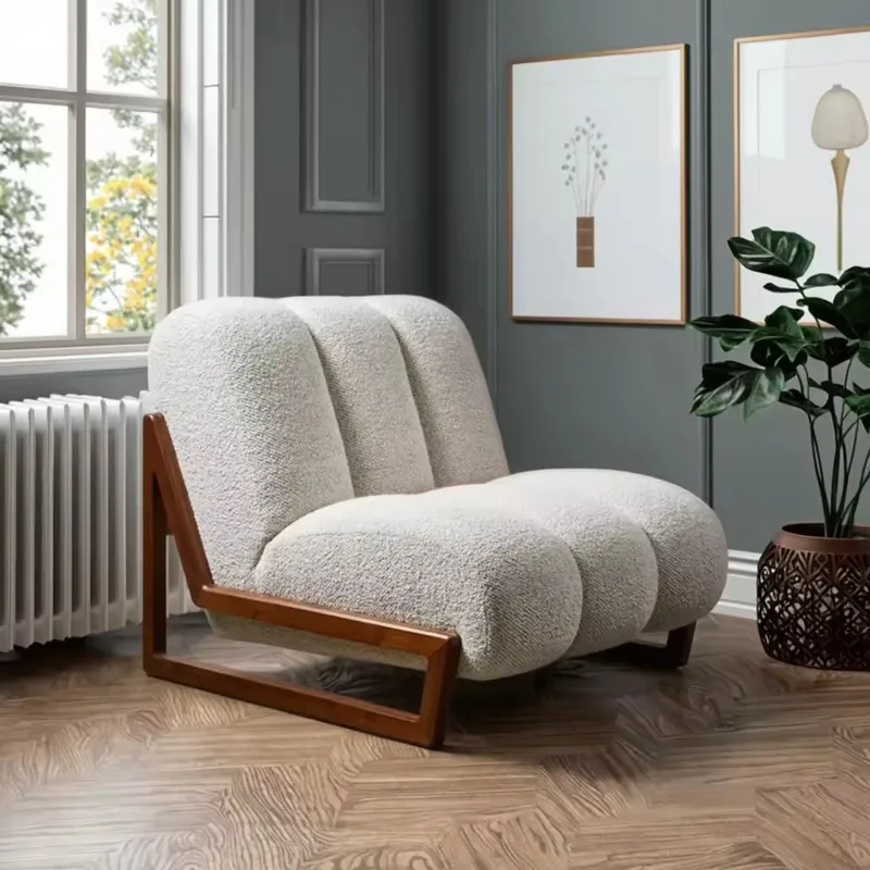 JP Luxurious Solid Wood Single-arm Lounge Chair,
