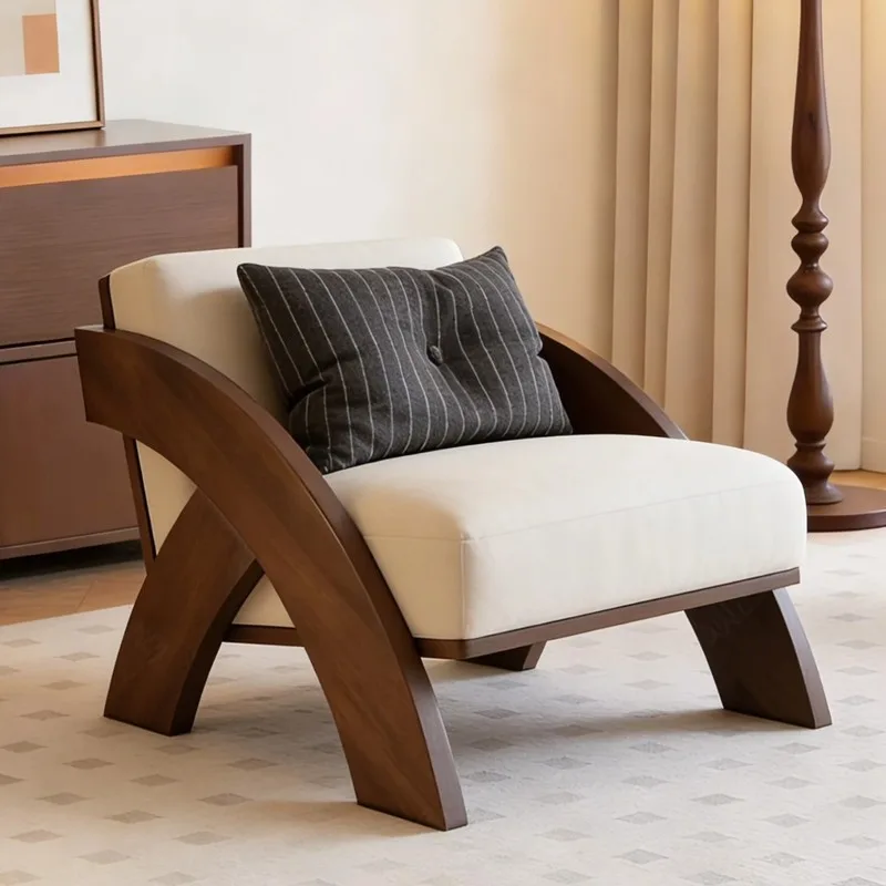 JP Luxurious Wooden Lounge Chair with Arched