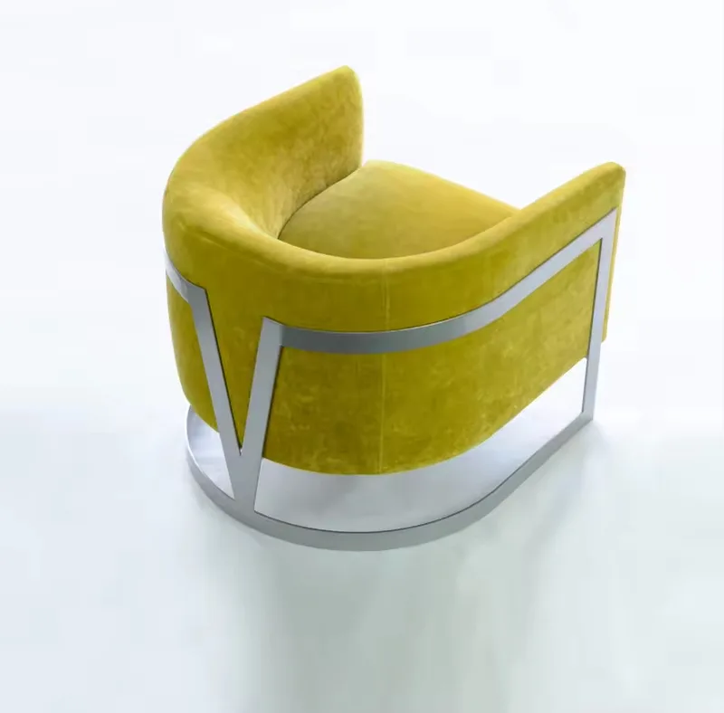 JP Luxury Gold Stainless Steel Accent Chair photo 3