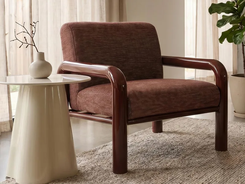 JP Modern Comfortable Soft Fabric Chair Wooden