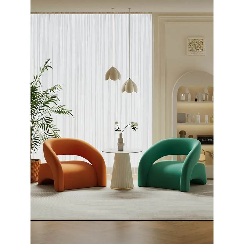 JP Modern Luxurious Armchair, Wooden Leisure Sofa photo 2