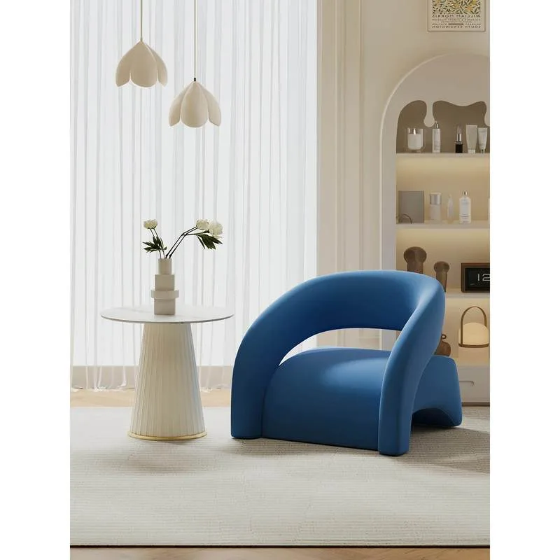JP Modern Luxurious Armchair, Wooden Leisure Sofa