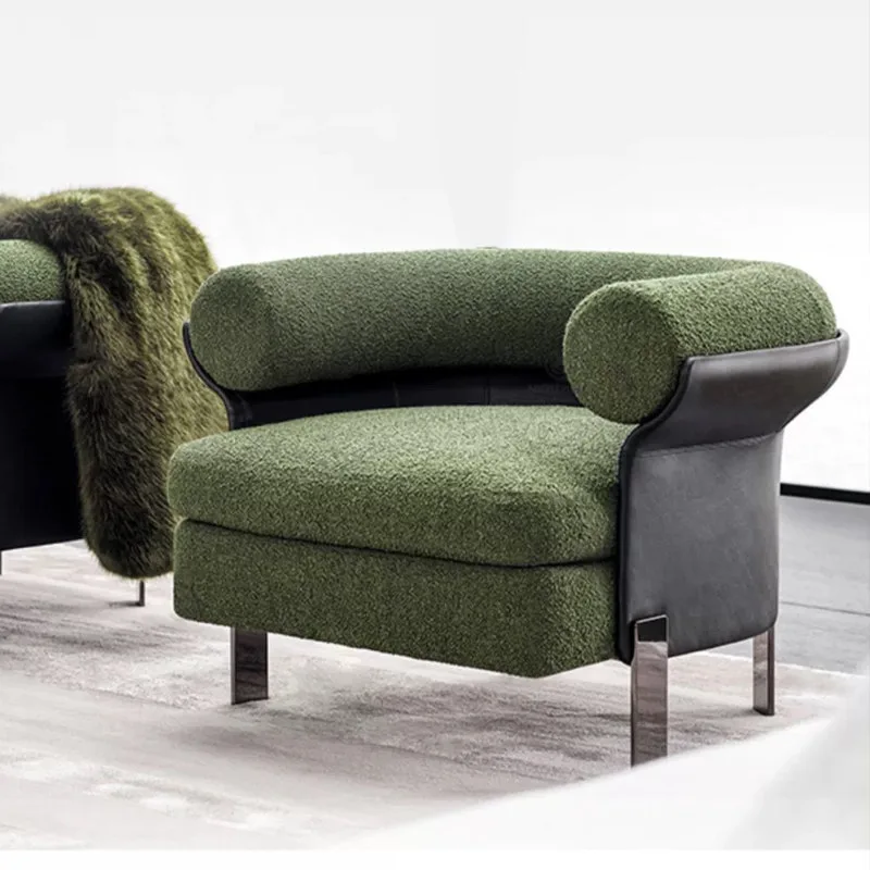 JP Modern Luxury Velvet Leisure Chair Stainless