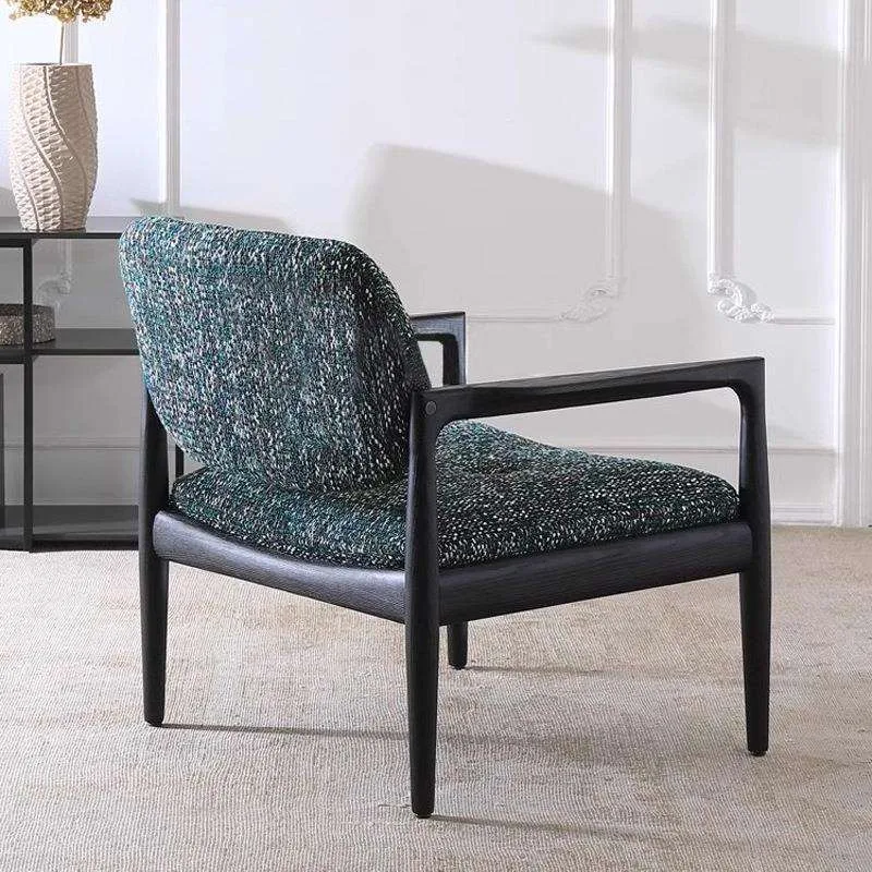 JP Modern Nordic-style Wooden Armchair with a photo 2