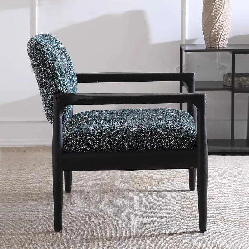 JP Modern Nordic-style Wooden Armchair with a photo 3