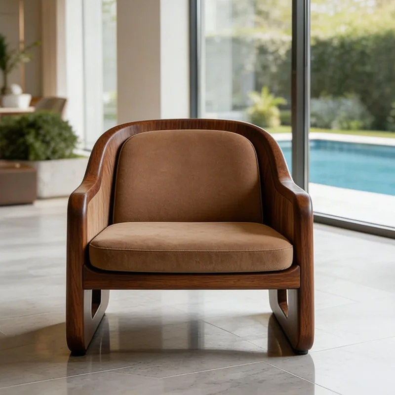 JP Modern Solid Wood Living Room Single-person photo 2