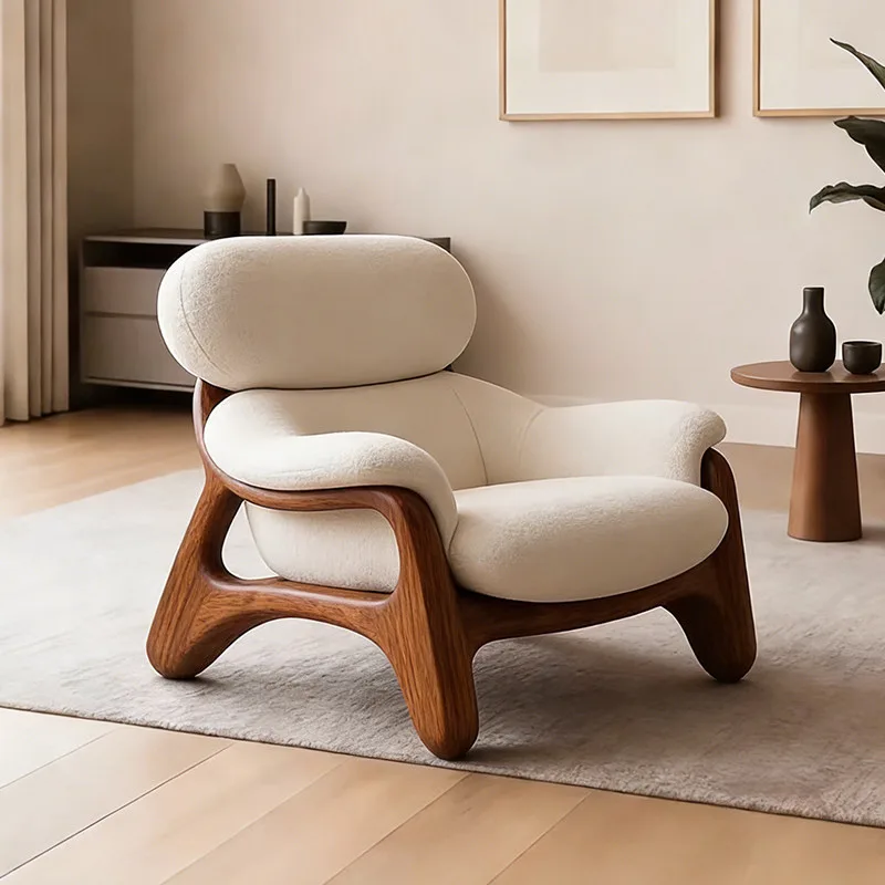 JP Modern Solid Wood Midcentury Leisure Recliner photo 2