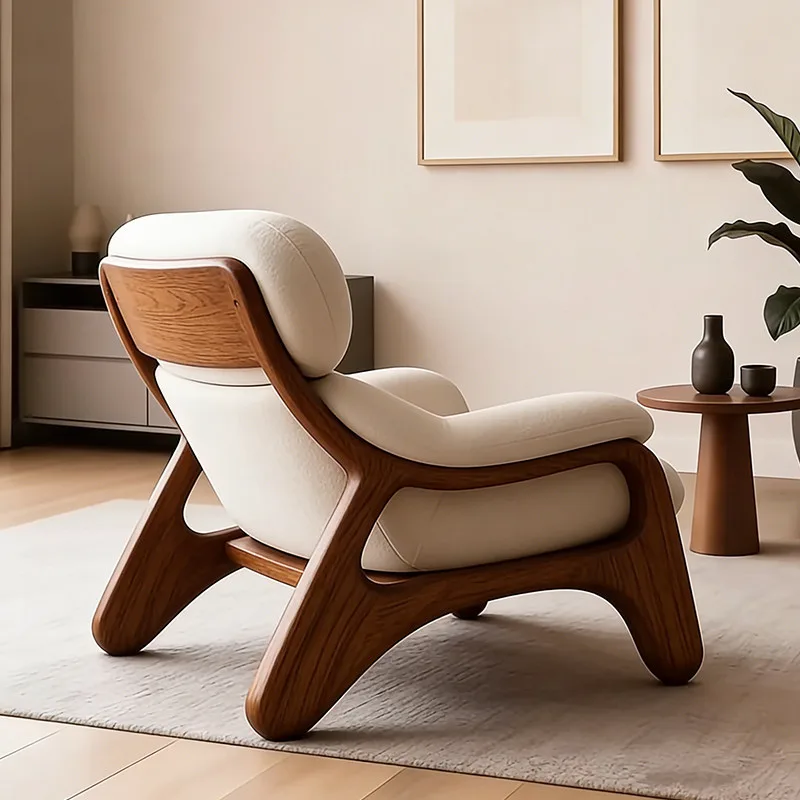 JP Modern Solid Wood Midcentury Leisure Recliner photo 3