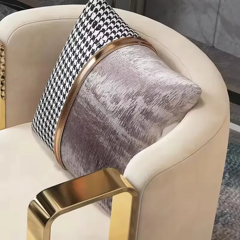 JP Modern Swivel Armchair Luxury Gold Stainless photo 3