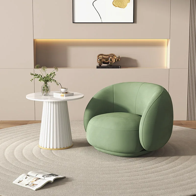 JP Nordic Cream-colored Minimalist Single Sofa Chair,