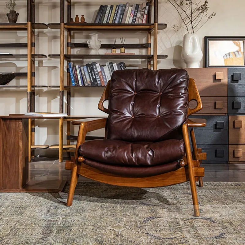 JP Nordic Minimalist Solid Wood Single Armchair. photo 2