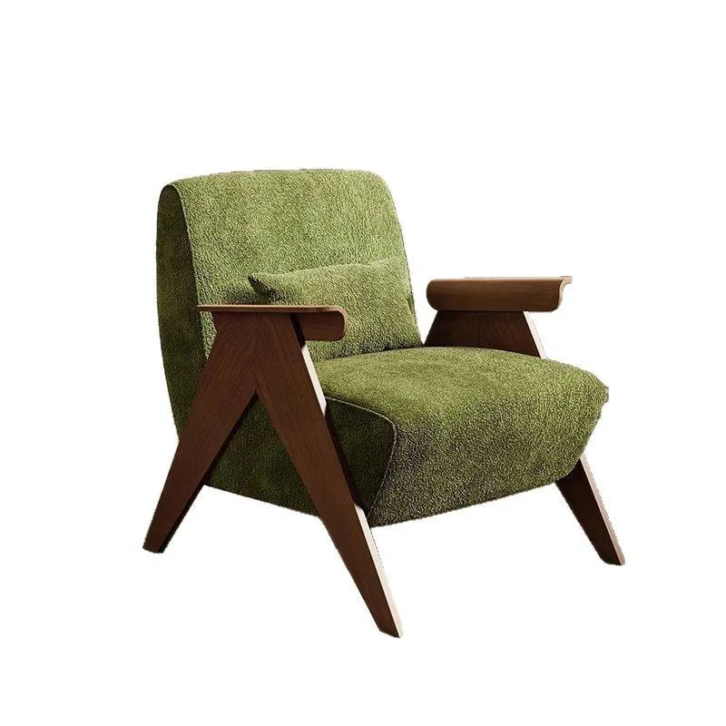 JP Retro Lounge Solid Wood Frame Chair photo 3