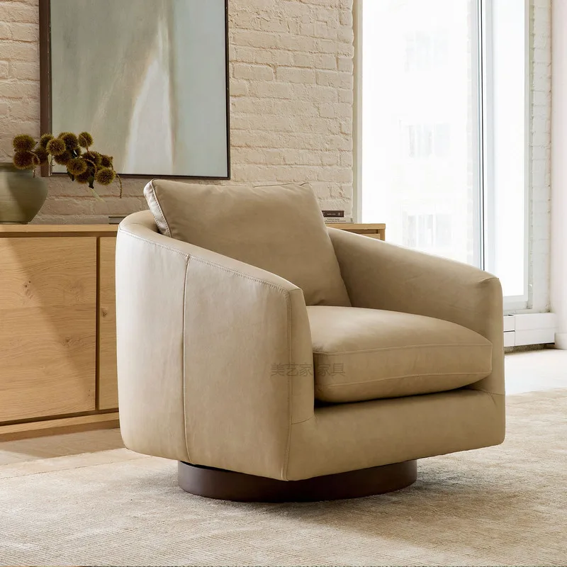 JP Rotary Velvet Wooden Base Sofa Armchair photo 3