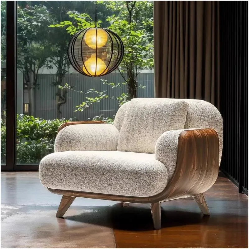 JP Solid wood leisure sofa chair, wooden photo 2