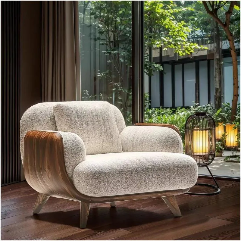 JP Solid wood leisure sofa chair, wooden