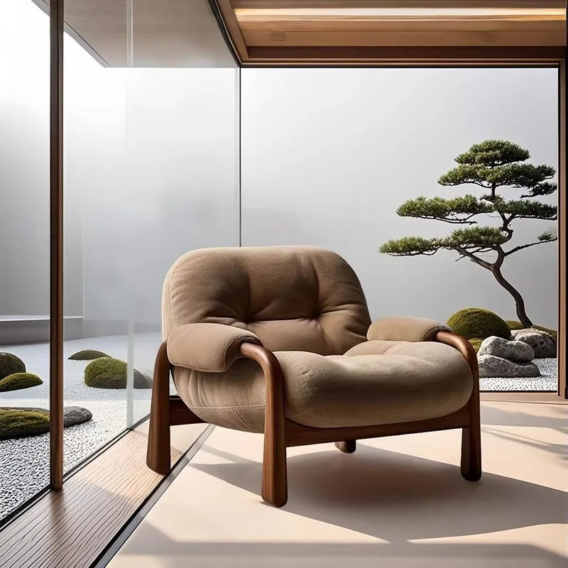 JP Solid-wood Single Armchair Mid-century-inspired Designer Lounge photo 2