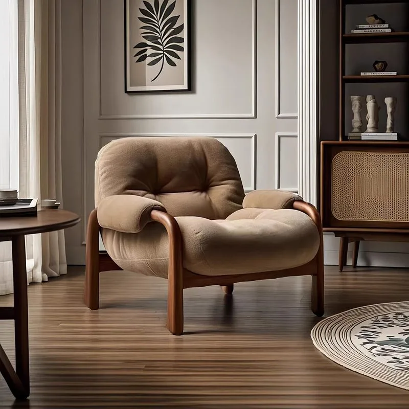 JP Solid-wood Single Armchair Mid-century-inspired Designer Lounge photo 3