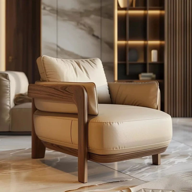 JP Solid Wood Sofa Chairs, in a photo 2