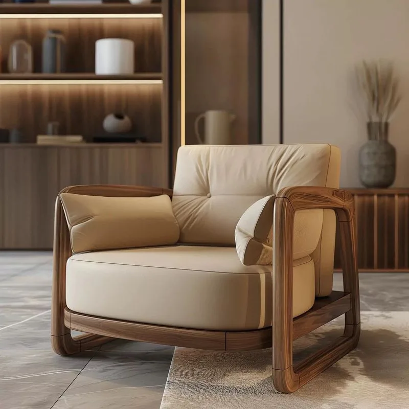 JP Solid Wood Sofa Chairs, in a photo 3