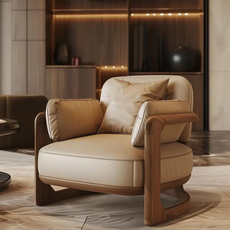 JP Solid Wood Sofa Chairs, in a