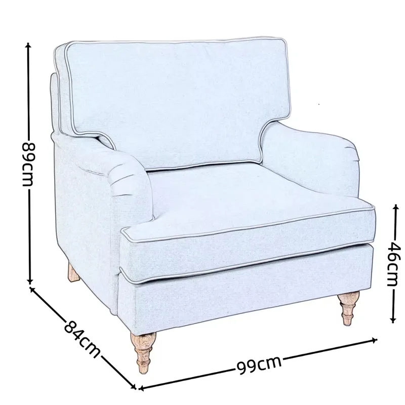 JP Traditional Hamptons Style Single Sofa Roll photo 2
