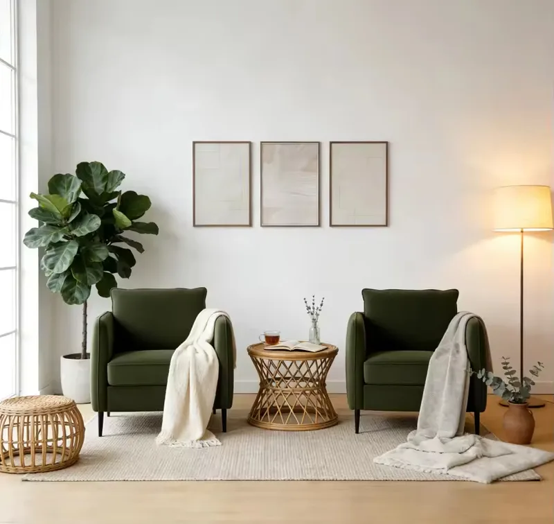 JP Velvet Comfortable Single Sofa Chair, Medieval-modern photo 3