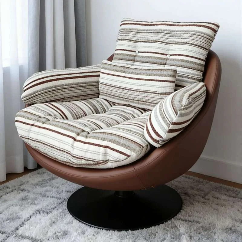JP Vintage Style Metal Swivel Sofa Chair