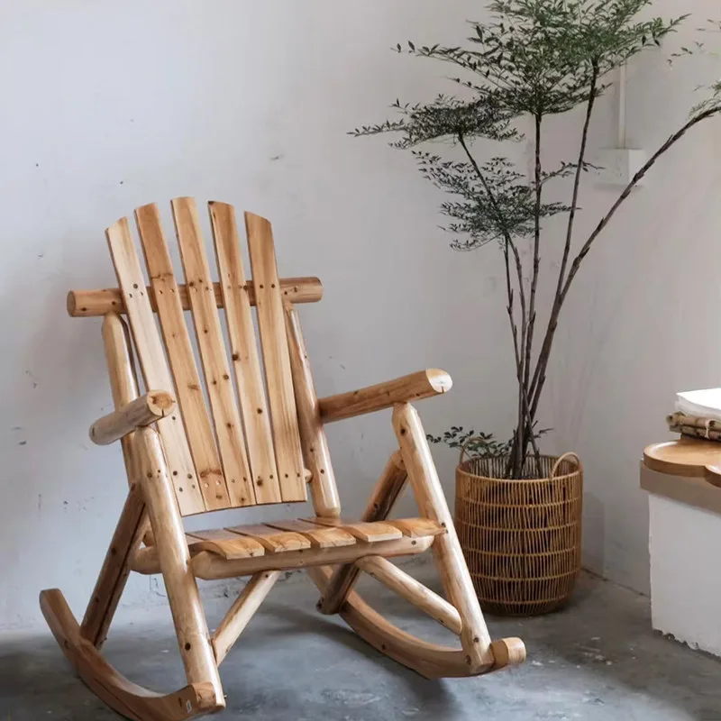 JP Wooden Leisure Rocking Chair, with Carbonized photo 2