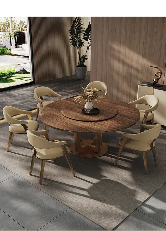 JP Custom Luxury Stainless Steel Leather Dining photo 2