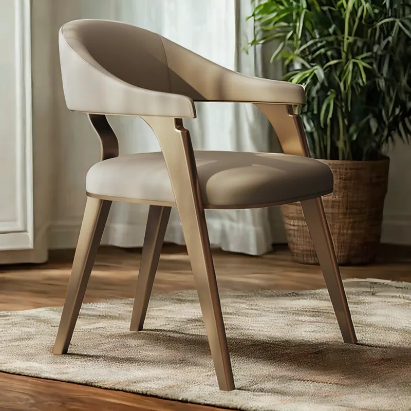 JP Custom Luxury Stainless Steel Leather Dining photo 3