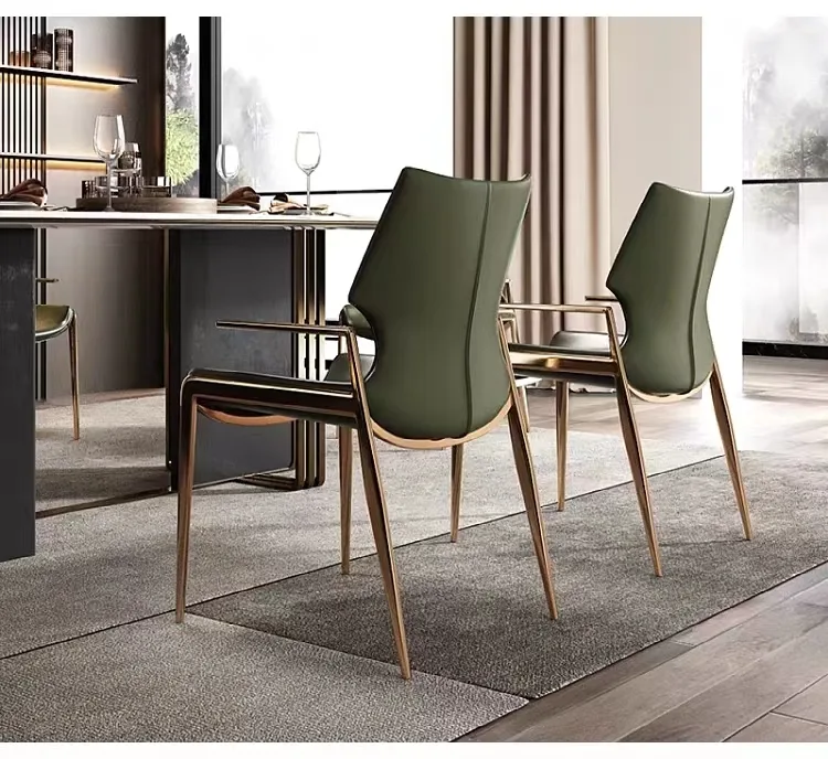 JP Italian Luxury Dining Chair Saddle Leather photo 2