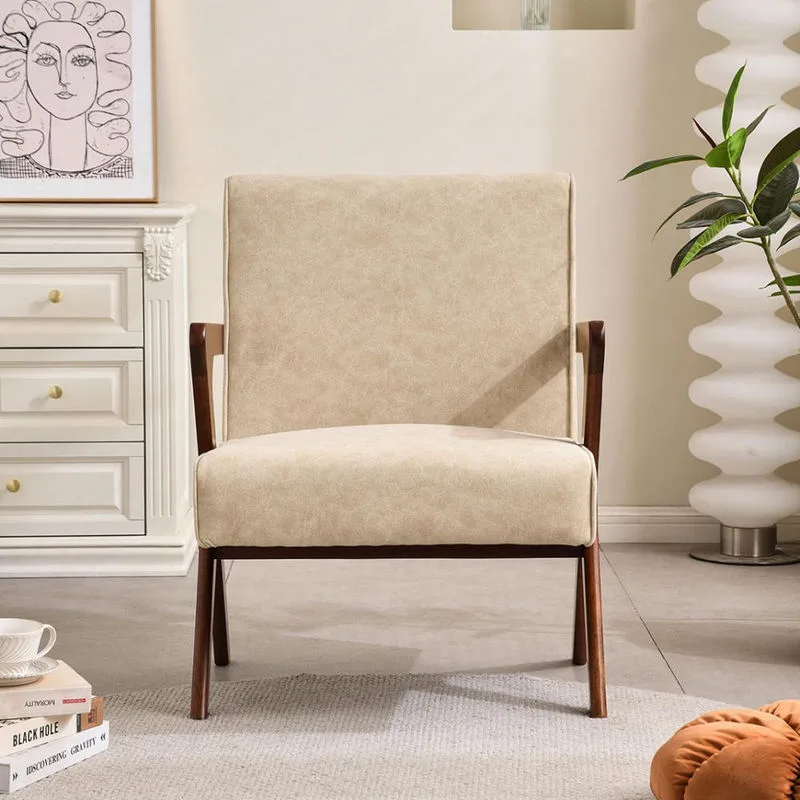 JP Elegant Solid Wooden Accent Armchair With photo 2
