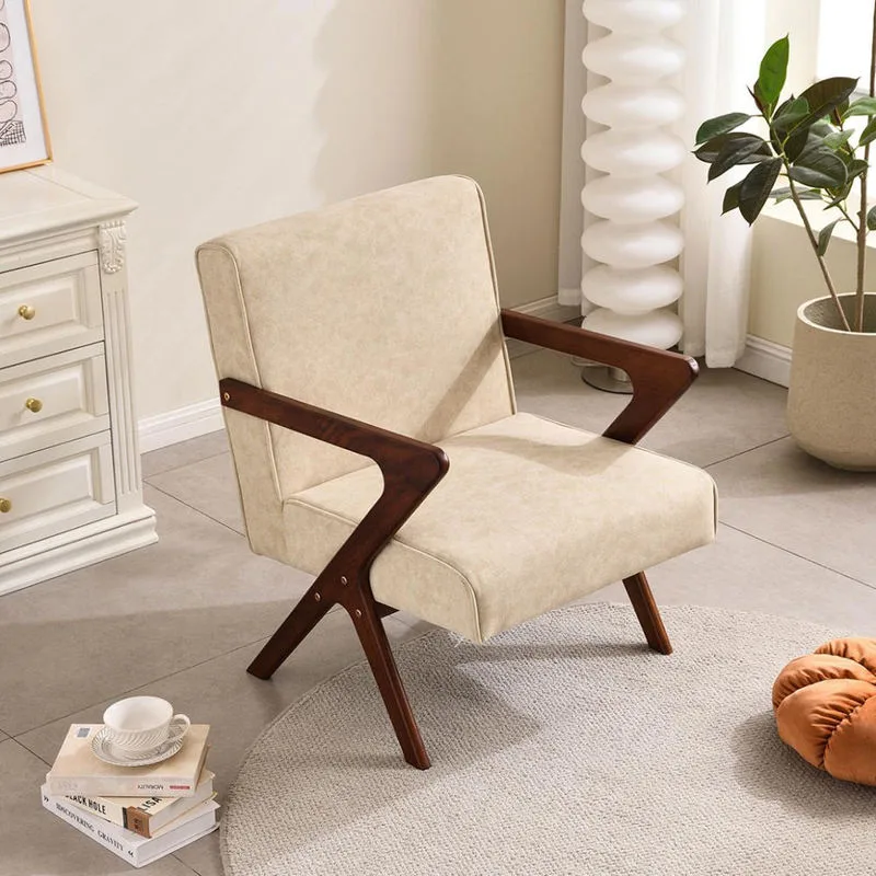 JP Elegant Solid Wooden Accent Armchair With photo 3