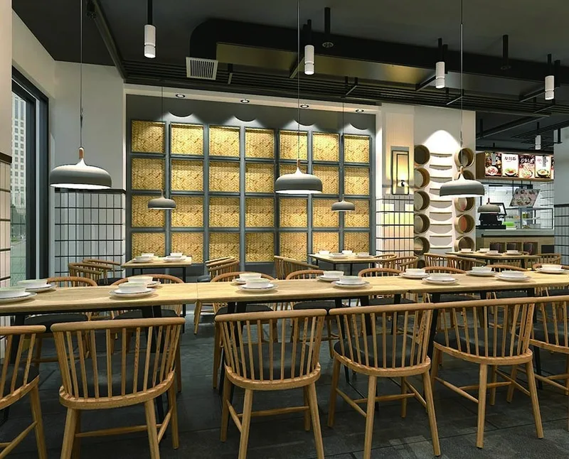 JP Factory Modern Solid Wood Style Cafe