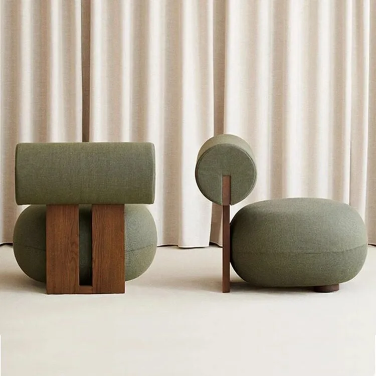 Nordic Solid Wood Sofa Chair Modern Minimalist