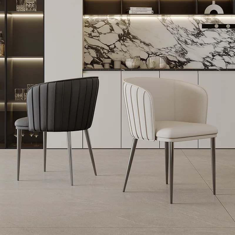 JP Customized Modern Minimalist Metal Leather Dining