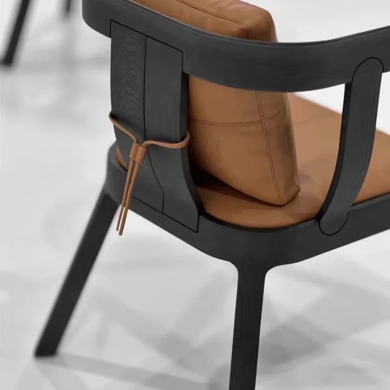 JP French Retro Solid Wood Dining Chair photo 2