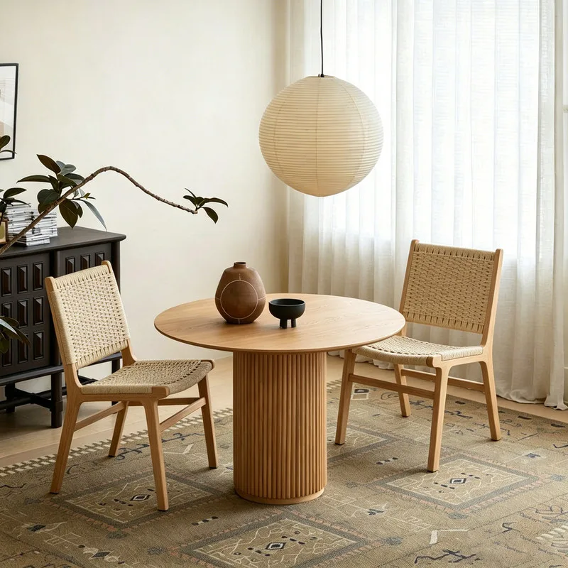 JP Guangdong Elegant Dining Chairs Wicker Wood photo 2
