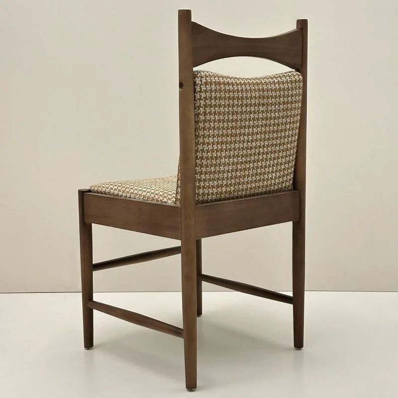 JP Hot-selling Plaid Fabric Dining Chair with photo 2