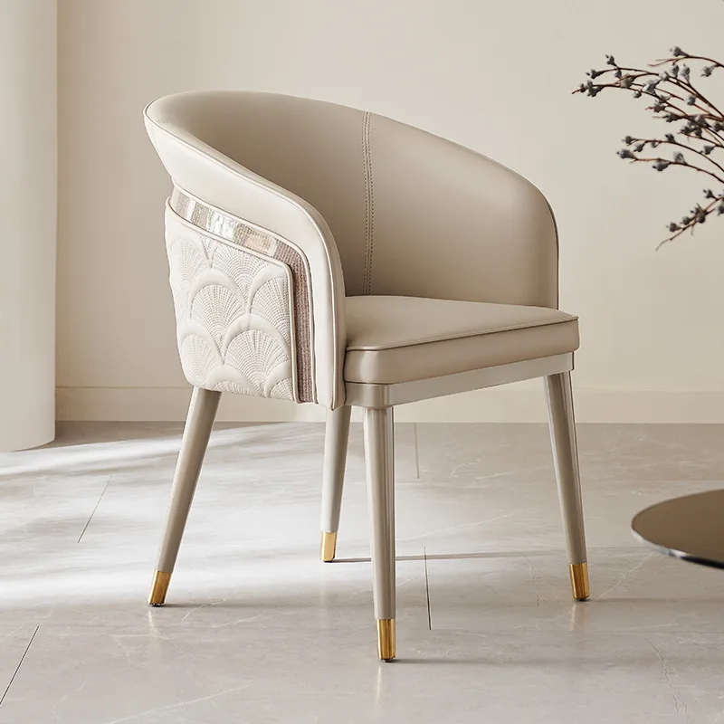 JP Italian Minimalist Luxury High-end Soft-back Chair,