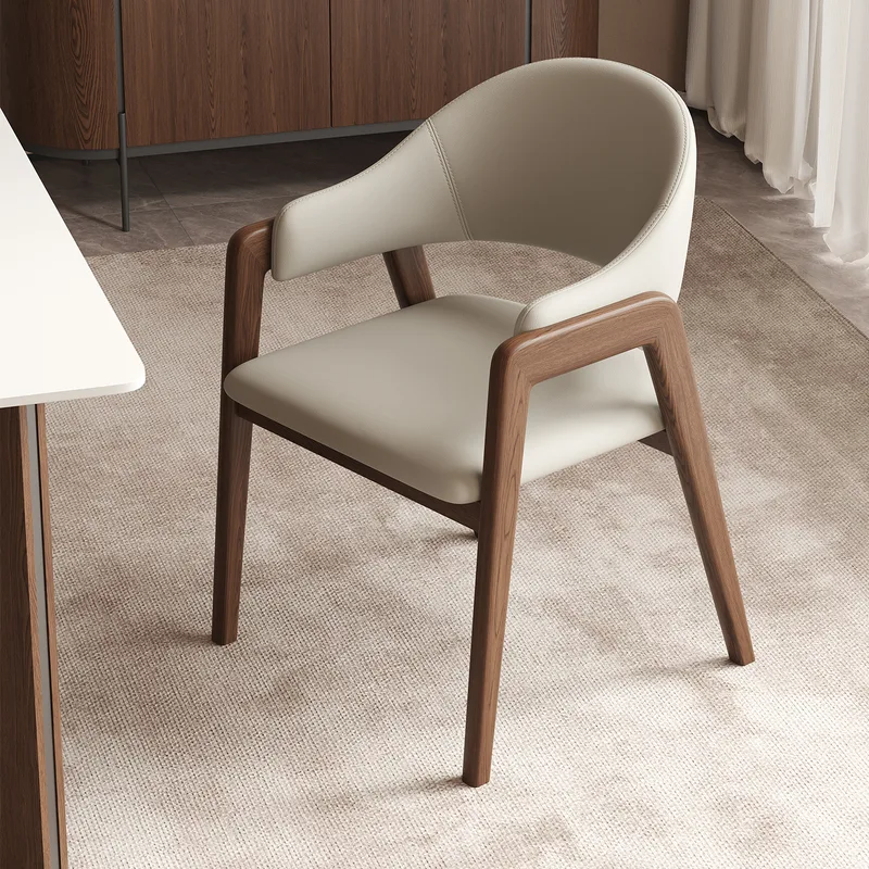JP Italian-Style Minimalist Solid Wood Dining Chairs Nordic Home photo 3