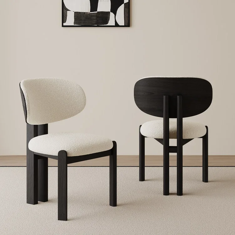 JP Lamb Wool Style Modern Dining Chair photo 3