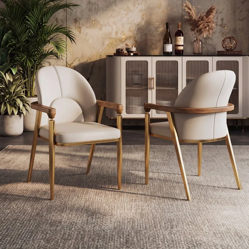 JP Leather Dining Chair Home Use Stainless photo 3