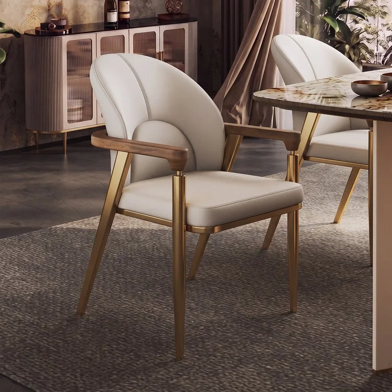 JP Leather Dining Chair Home Use Stainless