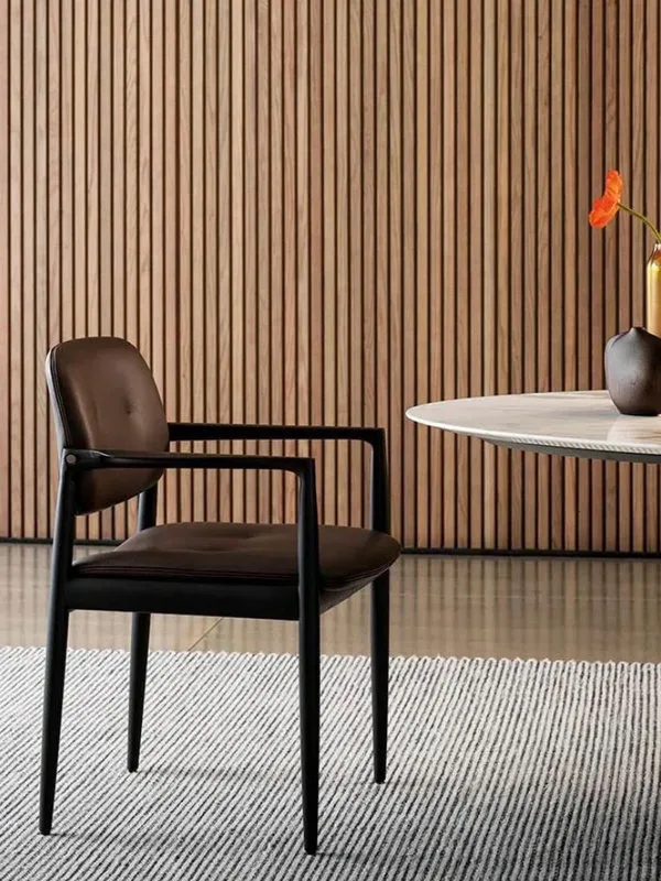 JP Luxury Dining Chairs with Arms Solid photo 2