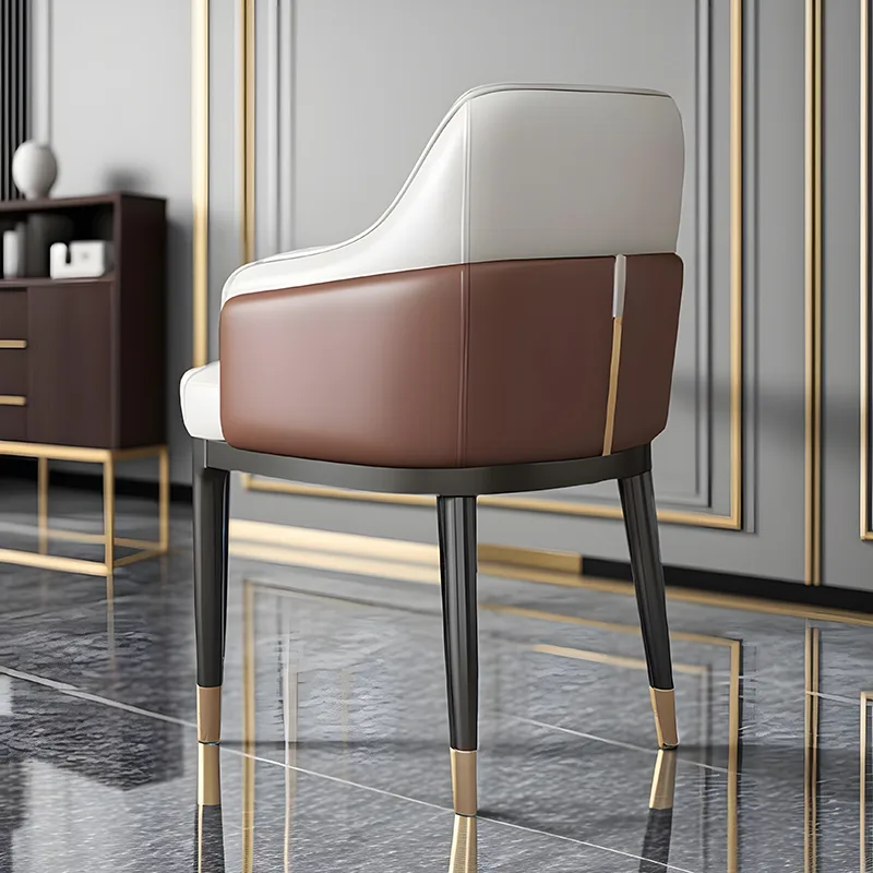 JP Luxury Leather Dining Chairs High-Quality Velvet & Fabric