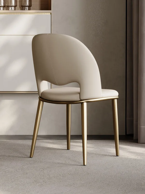JP Minimalist Dining Chair Leather Decor Stainless photo 3