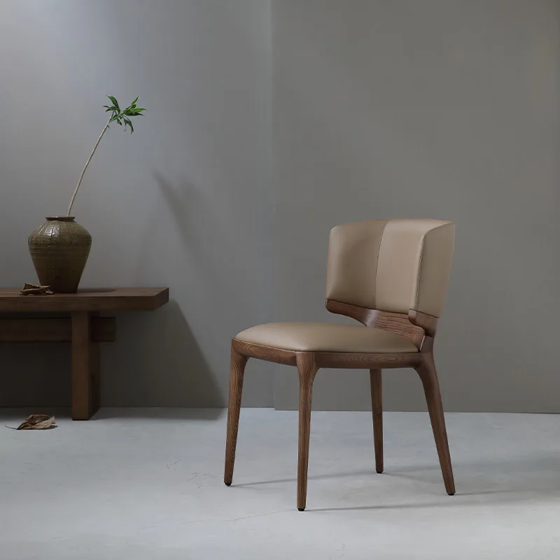 JP Modern Designer Solid Wood Dining Chair Simple photo 2